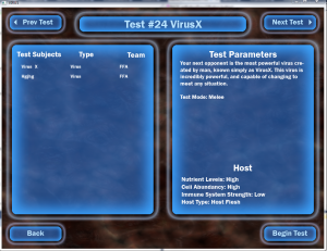 Virus Level Screen